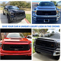 Front Grille for 2014 2015 2016 2017 2018 2019 2020 2021 Toyota Tundra Honeycomb Style Grill with Letters and Gloss Frame