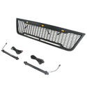 Front Grille Compatible with 2003 2004 2005 2006 2007 Ford Econoline E150 E250 E350 Grill with Letters and LEDs Matte Black