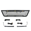 Front Grille Compatible with 2003 2004 2005 2006 2007 Ford Econoline E150 E250 E350 Grill with Letters and LEDs Matte Black