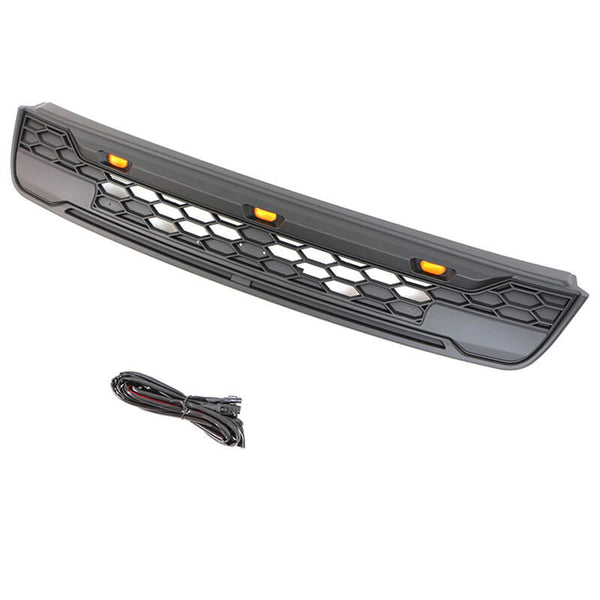 Front Grille for 2013 2014 2015 2016 Ford Escape Kuga Raptor Style Grill with Letters and LEDs