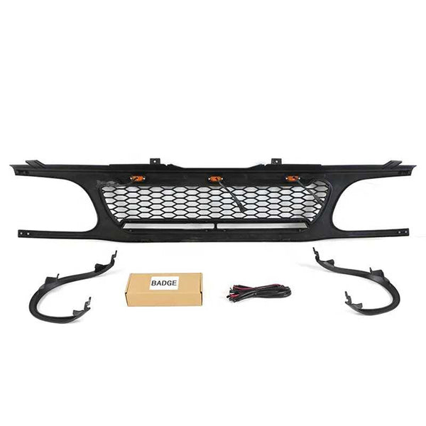 Front Grille for 1995 1996 1997 1998 1999 2000 2001 Ford Explorer Black Grill with Letters and LEDs