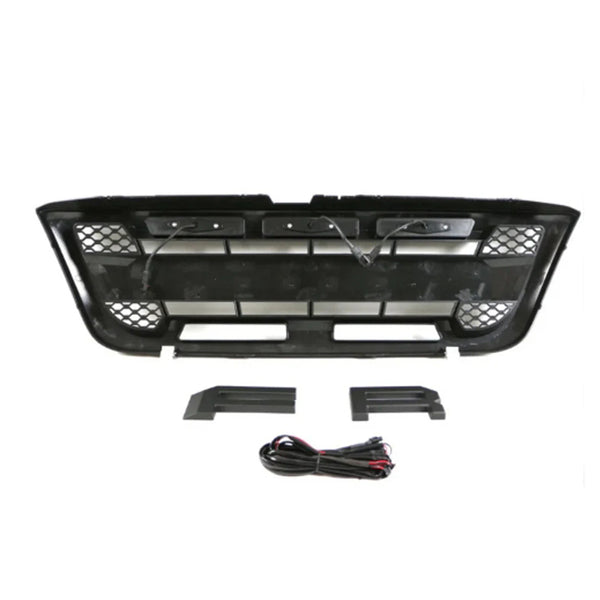 Front Grille Compatible with 1998 1999 2000 Ford Ranger Raptor Style Grill with Letters and Lights