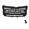 Raptor Style Front Grille for 2016 2017 2018 Ford Explorer Models Black Grill with Letters and LEDs