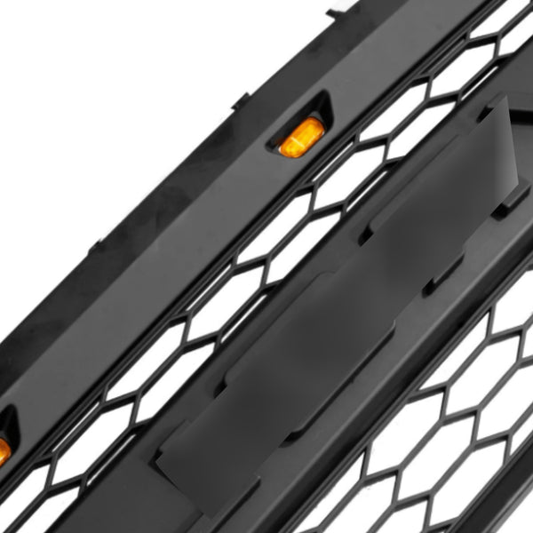 Front Grille Compatible with 2007 2008 2009 2010 2011 2012 2013 Chevy Silverado 1500 Grill With 3+2 Lights