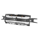 Front Grille for 2019 2020 2021 2022 Chevrolet Silverado 1500 Black Upper Grill With 3+2 Lights and Letters