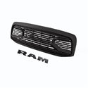 Black Front Grille for 2006 2007 2008 Dodge RAM 1500 Grill, Big Horn Style with Letters and LED Lights