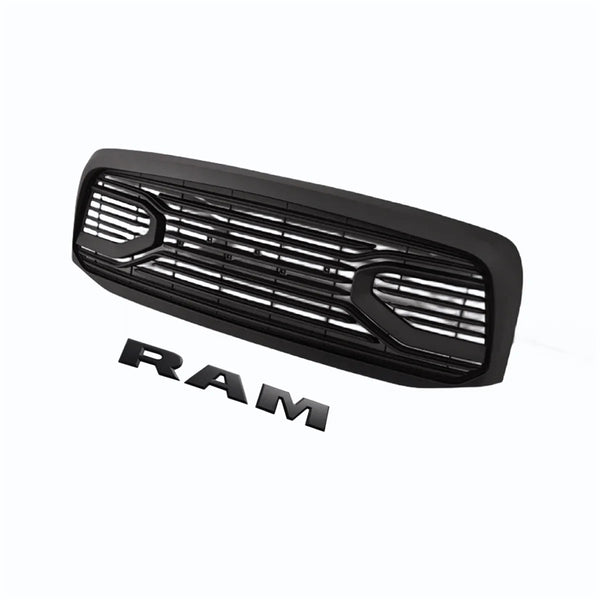 Black Front Grille for 2006 2007 2008 Dodge RAM 1500 Grill, Big Horn Style with Letters and LED Lights