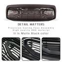 Black Front Grille for 2006 2007 2008 Dodge RAM 1500 Grill, Big Horn Style with Letters and LED Lights