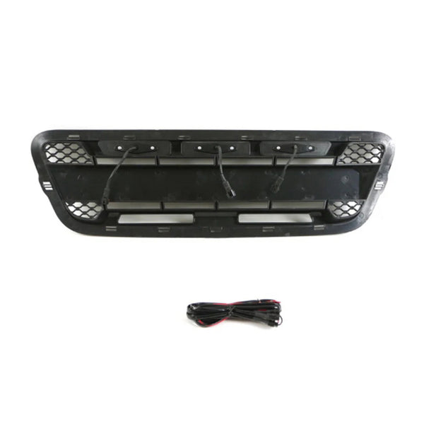 Front Grille Compatible with 2001 2002 2003 Ford Ranger Raptor Style Grill with Letters and LED Lights
