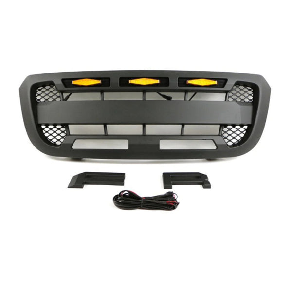 Grille for 2004 2005 2006 2007 2008 2009 2010 2011 Ford Ranger Raptor Style Grill with Letters and Lights