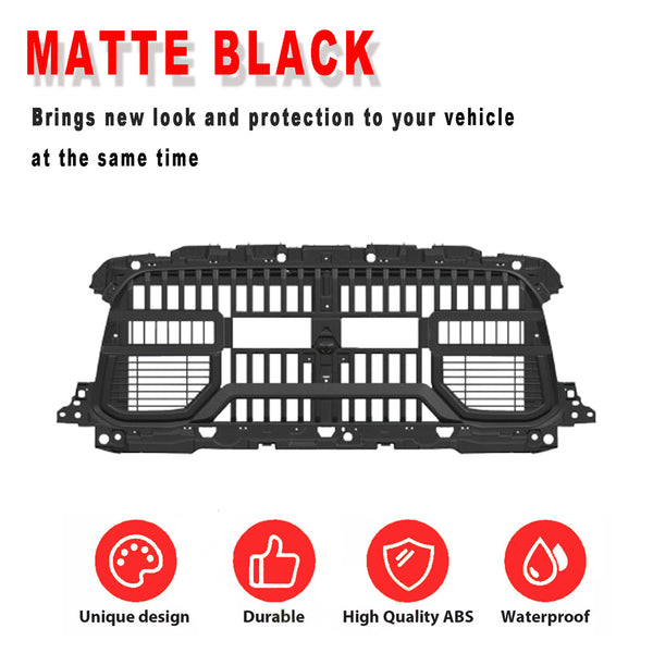 Black Front Bumper Grille for 2020 2021 2022 2023 2024 Ram 2500 3500 Grill with Letters and Base Bracket Change to 2026 style