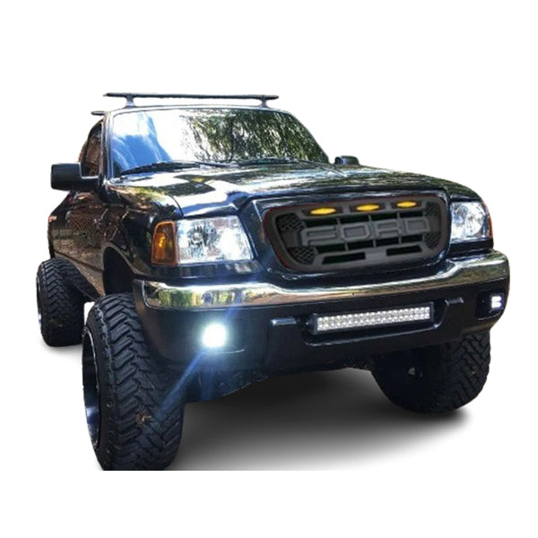 Grille for 2004 2005 2006 2007 2008 2009 2010 2011 Ford Ranger Raptor Style Grill with Letters and Lights