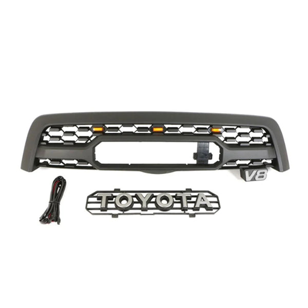 Black Front TRD Grille Fit For 2005 2006 2007 1st Gen Toyota Sequoia Grill With Emblem And Lights