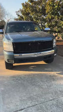 Front Grille Compatible with 2007 2008 2009 2010 2011 2012 2013 Chevy Silverado 1500 Grill With 3+2 Lights
