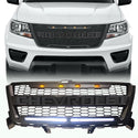 Black Front Grille For 2016 2017 2018 2019 2020 Chevrolet Chevy Colorado Grill with Letters and Daylight LED Bars