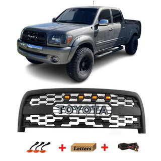 Front Grille For 2003 2004 2005 2006 1st Gen Toyota Tundra Bumper Grill with Emblem and LEDs