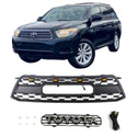 Front Grille Compatible with 2008 2009 2010 Toyota Highlander TRD PRO Grill with Emblem and Lights