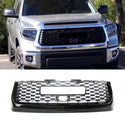 Front Grille for 2014 2015 2016 2017 2018 2019 2020 2021 Toyota Tundra Honeycomb Style Grill with Letters and Gloss Frame