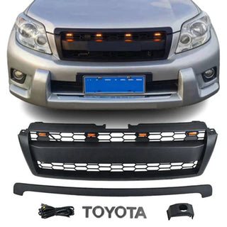 Grille for 2010 2011 2012 2013 2014 Toyota Land Cruiser Prado Grill With LED Lights and Emblem