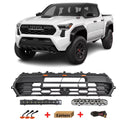 Front Grille Compatible with 2024 2025 Toyota Tacoma 4rd Gen TRD Style Front Grill Grille with Emblem and LEDs