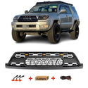 Black Front Grille For 2003 2004 2005 4th Gen TRD PRO Toyota 4Runner Grill With Emblem & LEDs