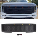 Front Grille Fit for Ford F150 F-150 Lightning 2023 2024 2025 Black Upper Grill with LED Lights and Letters