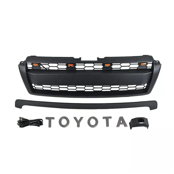 Grille for 2010 2011 2012 2013 2014 Toyota Land Cruiser Prado Grill With LED Lights and Emblem