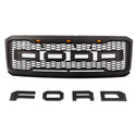 Grille for 2007 2008 2009 2010 2011 2012 2013 2014 Ford Expedition Grill with Letters and LEDs Matte Black