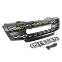 Front Grille for 2009 2010 2011 2012 2013 2014 2015 2016 Nissan Frontier Grill with Emblem and LEDs