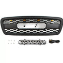 Front TRD Grille Fit for 2001 2002 2003 2004 1st Gen Toyota Sequoia Grill with Emblem and LED Lights