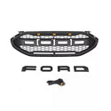 Front Grille for 2019 2020 2021 2022 Ford edge Raptor Style Grill with Letters and LED Lights