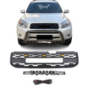 Front Grille Compatible with 2006 2007 2008 Toyota RAV4 3rd Gen TRD PRO Grill with Badge & LED Lights