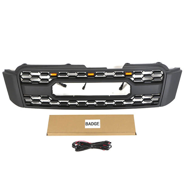 Front Grille Fit for 2004 2005 2006 2007 Toyota Highlander TRD PRO Grill with Letters and Lights