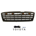 Front Grille Compatible with 1998-2006 Toyota Land Cruiser LC100 TRD Grill with Lights and Letters