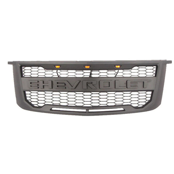 Grille for 2015 2016 2017 2018 2019 2020 Chevrolet Suburban Tahoe Front Bumper Grill Raptor Style with Letters & Lights