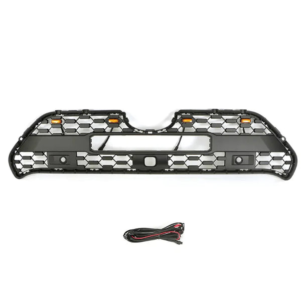 TRD PRO Style Black Grille for 2019 2020 2021 2022 2023 2024 Toyota RAV4 Grill with Badge & LED Lights