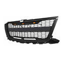Front Grille Compatible with 2016 2017 2018 2019 2020 Chevrolet Chevy Colorado Grill with Letters and LED Lights Matte Black