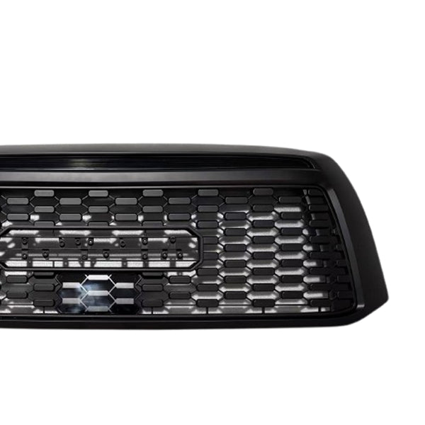 Black Front Bumper Grille for 2nd Gen 2010 2011 2012 2013 Toyota Tundra Grill TRD Pro Style with frame and Letters