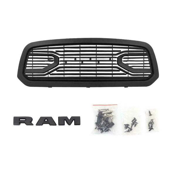 Black Front Grille Fit For 2013 2014 2015 2016 2017 2018 Dodge RAM 1500 Grill Big Horn Style With Letters