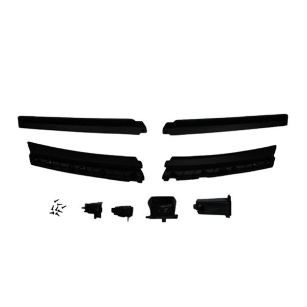 Black Front Grille Fit for 2022 2023 2024 Chevrolet Chevy Silverado 1500 Grill with 5 LED Lights and Letters