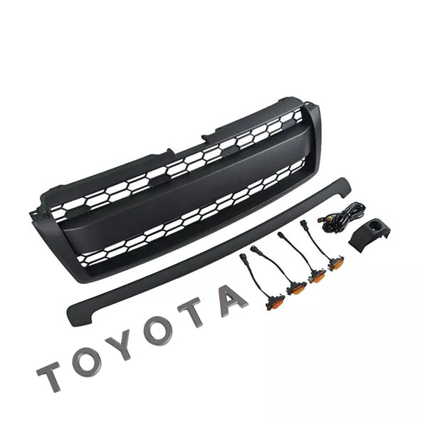 Grille for 2010 2011 2012 2013 2014 Toyota Land Cruiser Prado Grill With LED Lights and Emblem