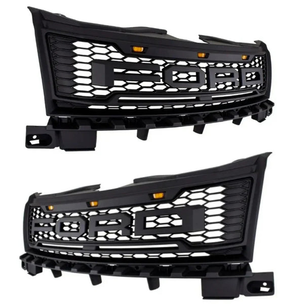 Front Grille for 2007 2008 2009 2010 2011 Ford edge Raptor Style Grill with Letters and LED Lights