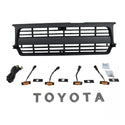 Front Grille for 1990 1991 1992 1993 1994 1995 1996 1997 Toyota Land Cruiser LC80 TRD Grill with Emblem and LEDs