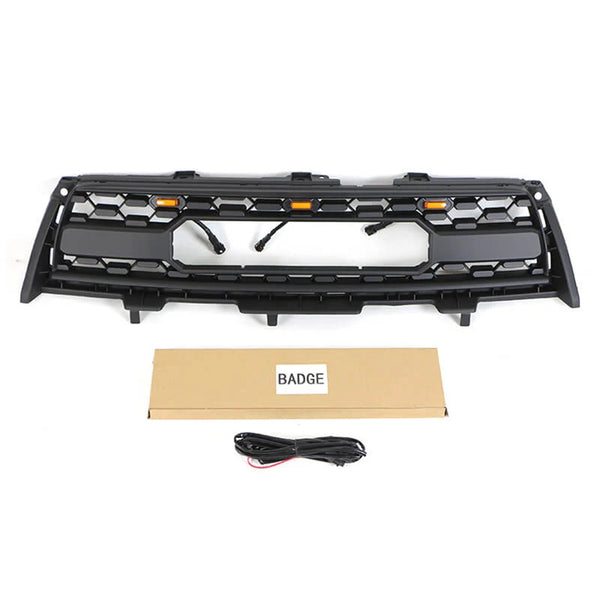 Front Grille for 2009 2010 2011 2012 Toyota RAV4 3rd Gen TRD PRO Grill with Badge & LED Lights