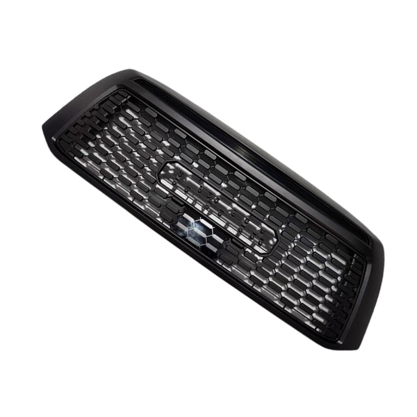 Black Front Bumper Grille for 2nd Gen 2010 2011 2012 2013 Toyota Tundra Grill TRD Pro Style with frame and Letters