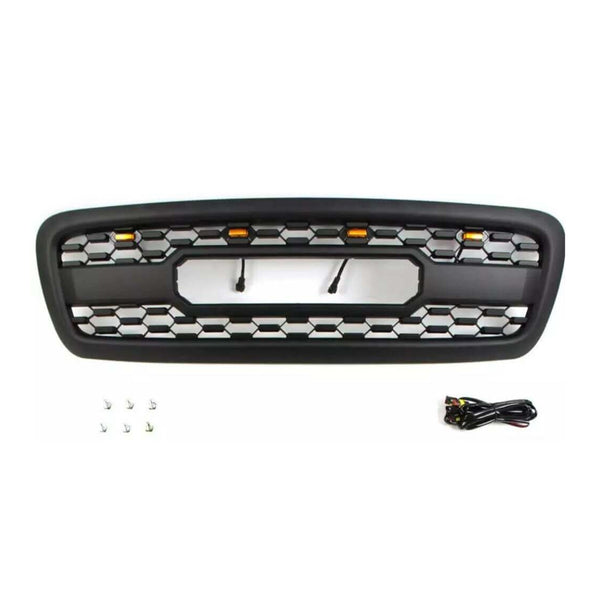 Front TRD Grille Fit for 2001 2002 2003 2004 1st Gen Toyota Sequoia Grill with Emblem and LED Lights