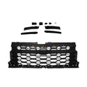 Black Front Grille Fit for 2022 2023 2024 Chevrolet Chevy Silverado 1500 Grill with 5 LED Lights and Letters