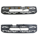 Black Front Grille Compatible with 2004 2005 Toyota RAV4 2nd Gen TRD PRO Grill with Badge & LED Lights