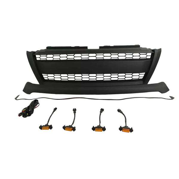 Grille for 2015 2016 2017 2018 Toyota Land Cruiser Grill Prado FJ150 Grill With LED Lights and Emblem