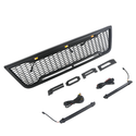 Front Grille Compatible with 2003 2004 2005 2006 2007 Ford Econoline E150 E250 E350 Grill with Letters and LEDs Matte Black